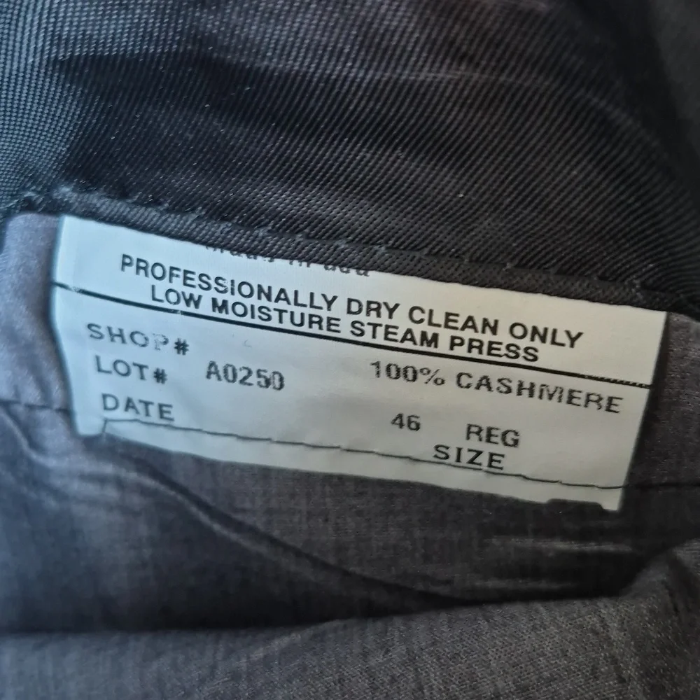 BULLOCK & JONES Black Weave Cashmere Sz 46 R Mens Sport Coat Blazer VTG‎